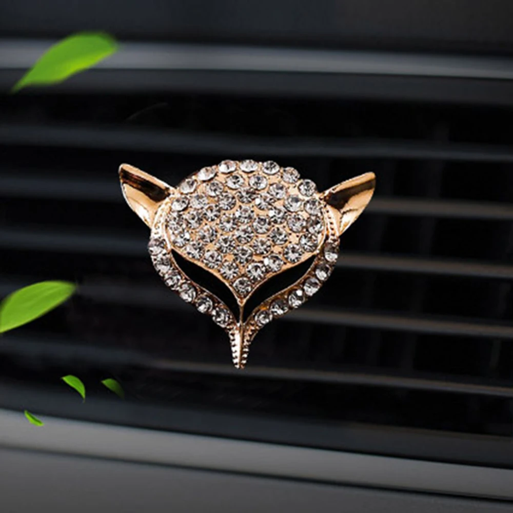 Автомобильный орнамент модное украшение с кристаллами лиса автомобильный