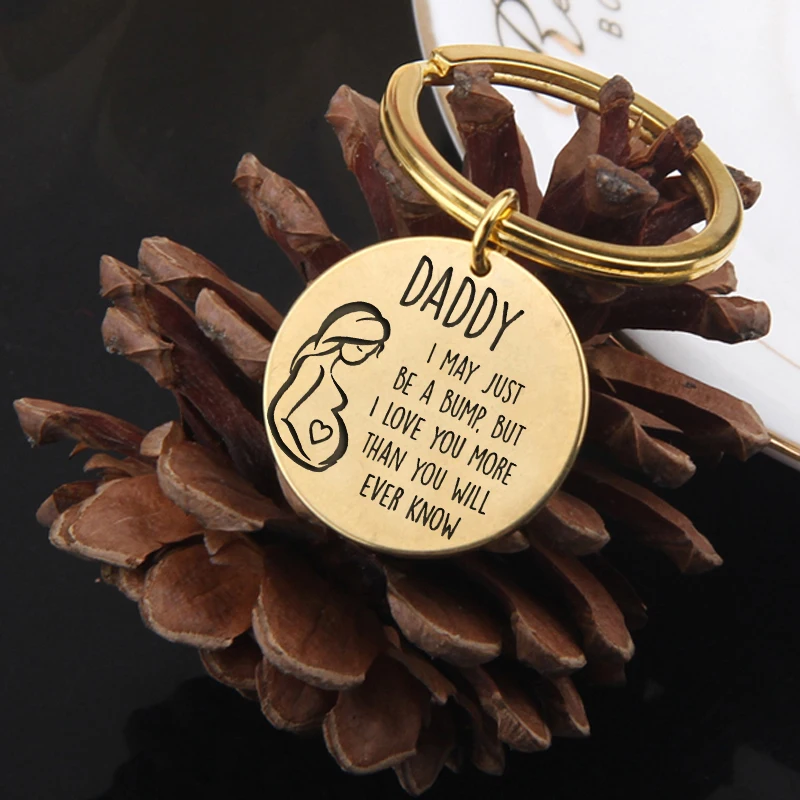 Брелок-сюрприз в подарок на день отца резьба: Папа я могу просто сделать удар. Но