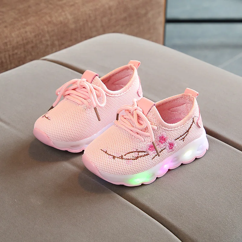 

Children Sports Shoes Autumn Girl Running Shoes Mesh Breathable Comfortable 2021 Fashion Baby Toddler Shoes Kids Ligth Sneakers