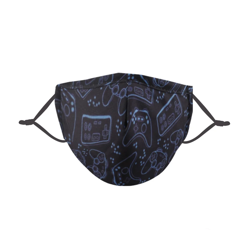 3D детская черная маска для лица синяя зеленая мультяшная новая дышащая против