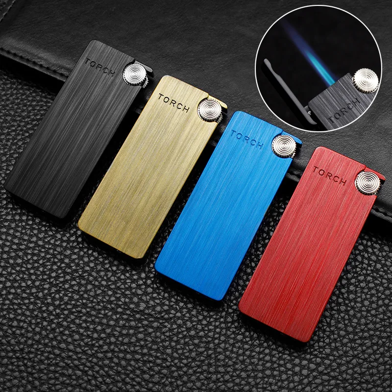 Зажигалка-фонарь ветрозащитный шлифовальный круг многоразовая Бутановая