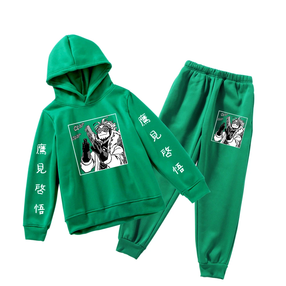 

Japan Anime My Hero Academia Boys Sweatshirt and Sweatpants Tracksuit 2pcs/Set Children Cotton Fleece Hoodies Suit Pullover Set