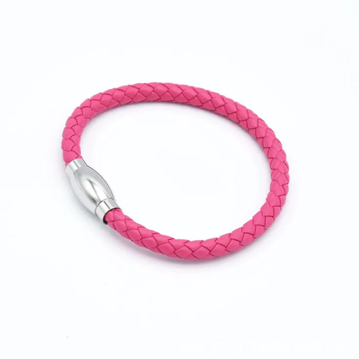 Женский браслет с серебряной цепочкой DWSZ Подарочный розовый на запястье |