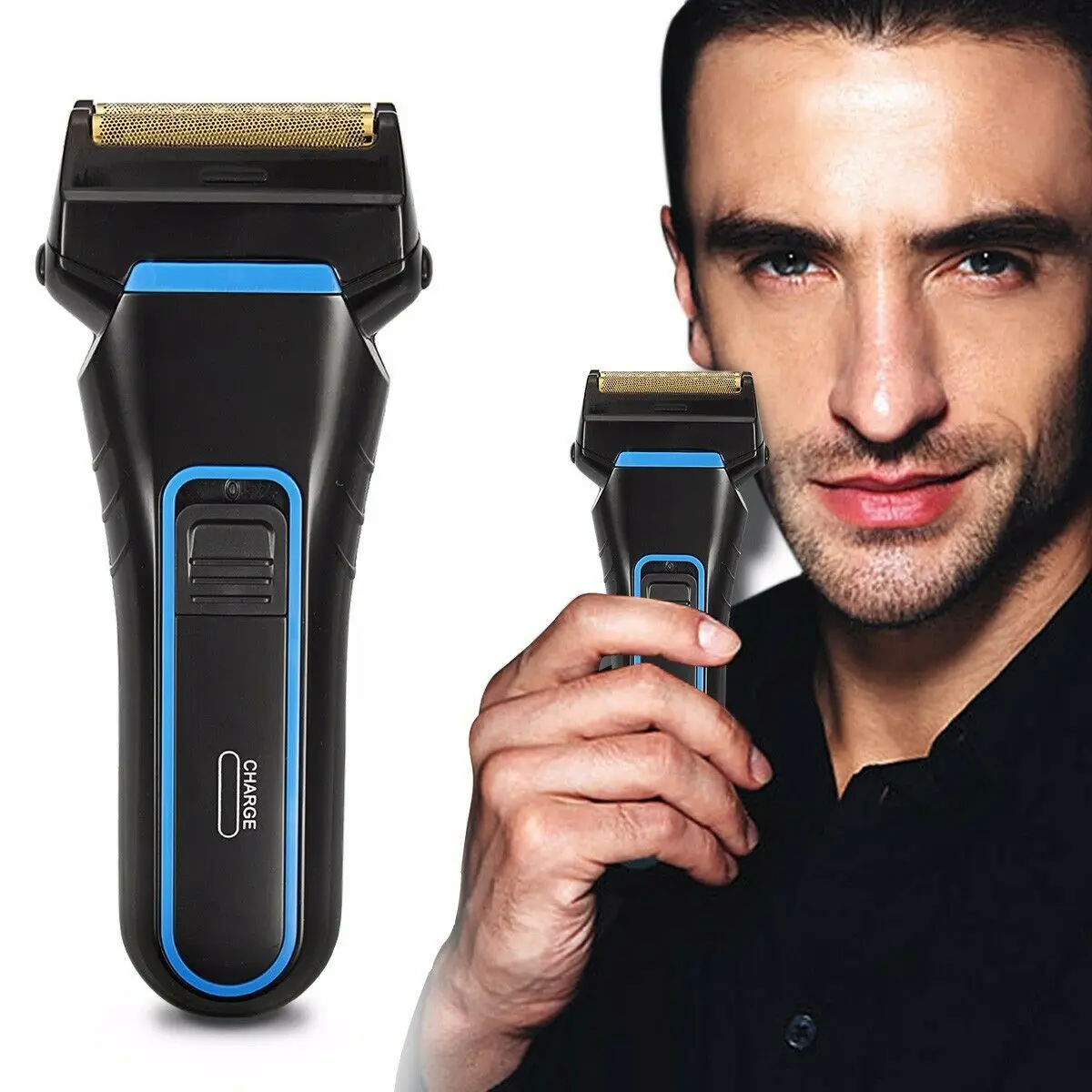Бритва Мужская аккумуляторная с 2 лезвиями электробритва перезаряжаемая из