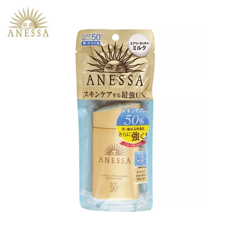 Японский уход за кожей anessa УФ солнцезащитный крем для ухода за кожей молочный водонепроницаемый влагостойкий солнцезащитный крем, лучший для плавания без липкости SPF50