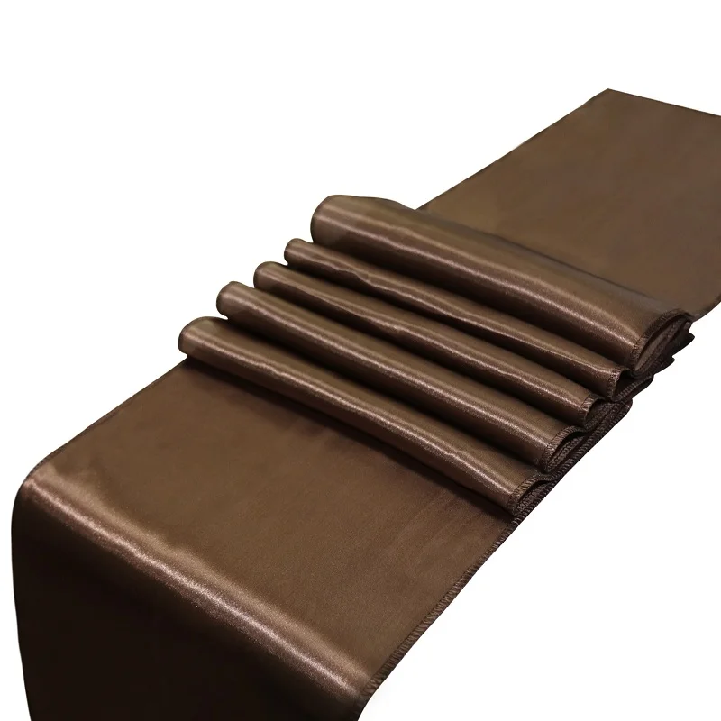 15 шт. атласные настольные дорожки для свадебной вечеринки, праздника, домашнего декора, Сатиновые Ткани, чехлы на стол, скатерть 30 см* 275 см