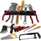 Детский набор инструментов для ремонта для мальчиков, безопасные пластиковые детские инструменты для обслуживания, ударная отвертка, щипцы, игрушка для ролевых игр