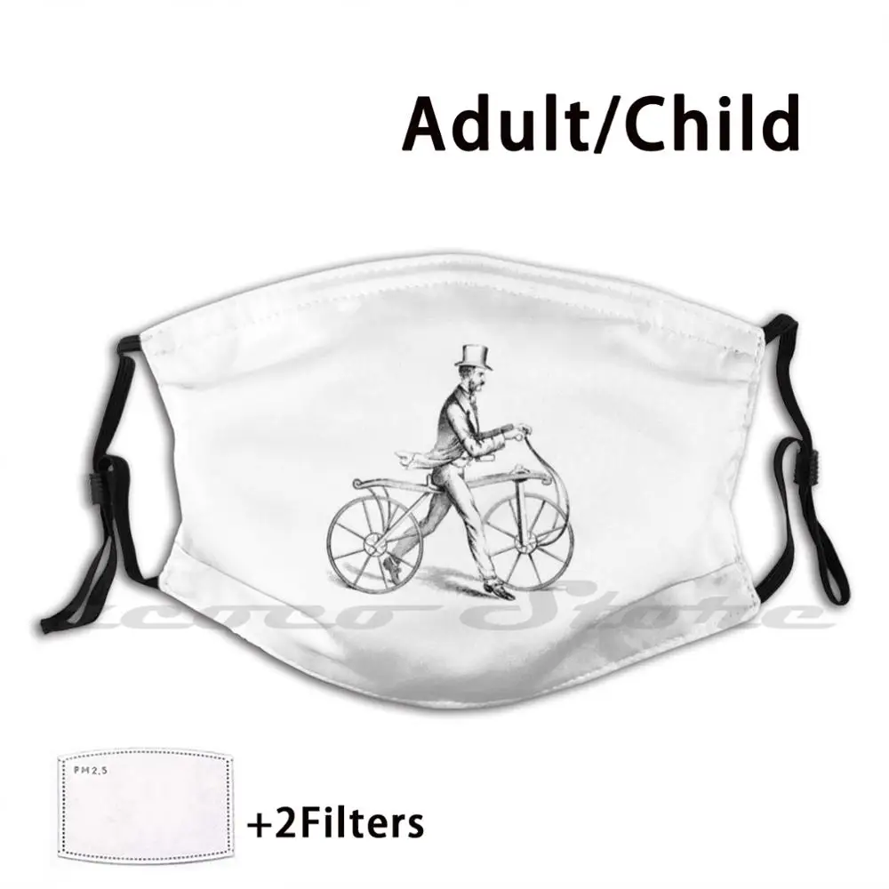 

Vintage Cyclist | Bike Mask Cloth Washable DIY Filter Pm2.5 Adult Kids Cycling Cyclist Environment Eco Sustainable Bike Lane
