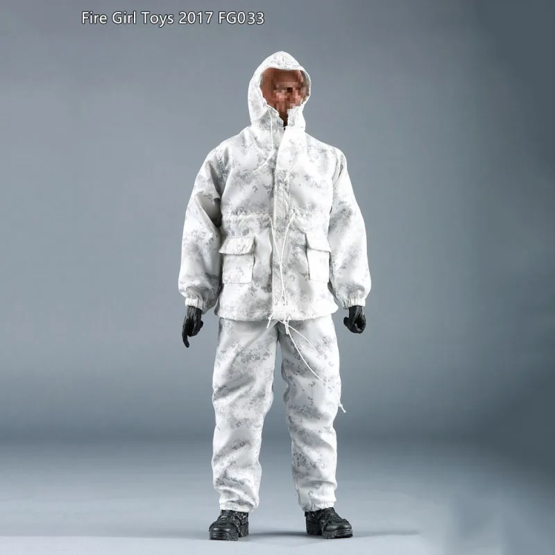 

1/6 FG033 Цифровой Камуфляжный костюм морского котика для снега, костюм в стиле милитари, пальто и штаны для экшн-фигурки 12 дюймов