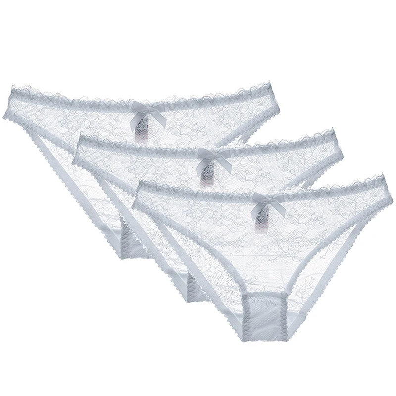 Varsbaby, сексуальные кружевные трусы с низкой талией, S-XL, нижнее белье, прозрачные трусики, 3 шт./лот