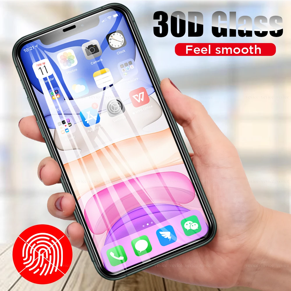Высококачественное 30D Защитное стекло для экрана iPhone 11 Pro Xs Max 8Plus Противоударная