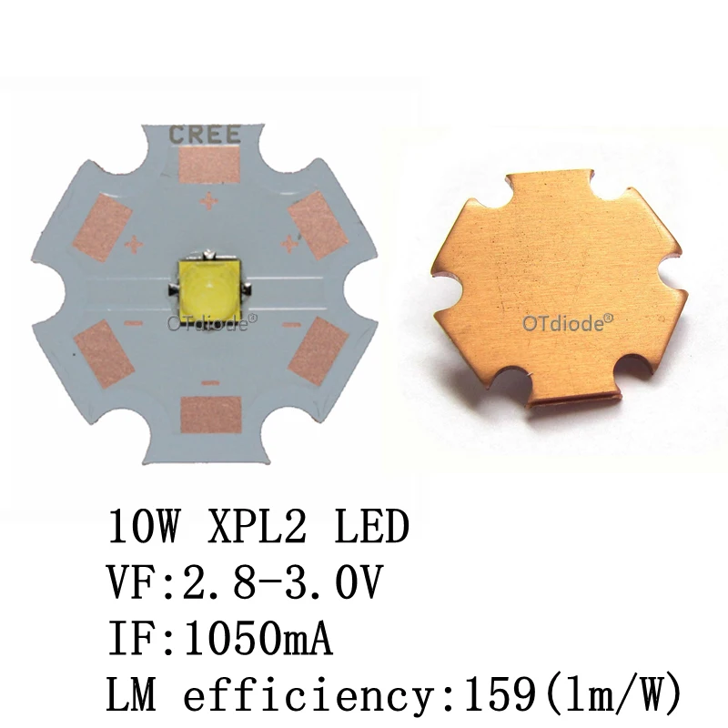 10 Вт Cree XPL2 светодиодный XP-L2 XPL 2-го поколения диоды HD 3535 светодиодный чип холодный белый 1175LM высокой мощности Светодиодный излучатель свет лампы