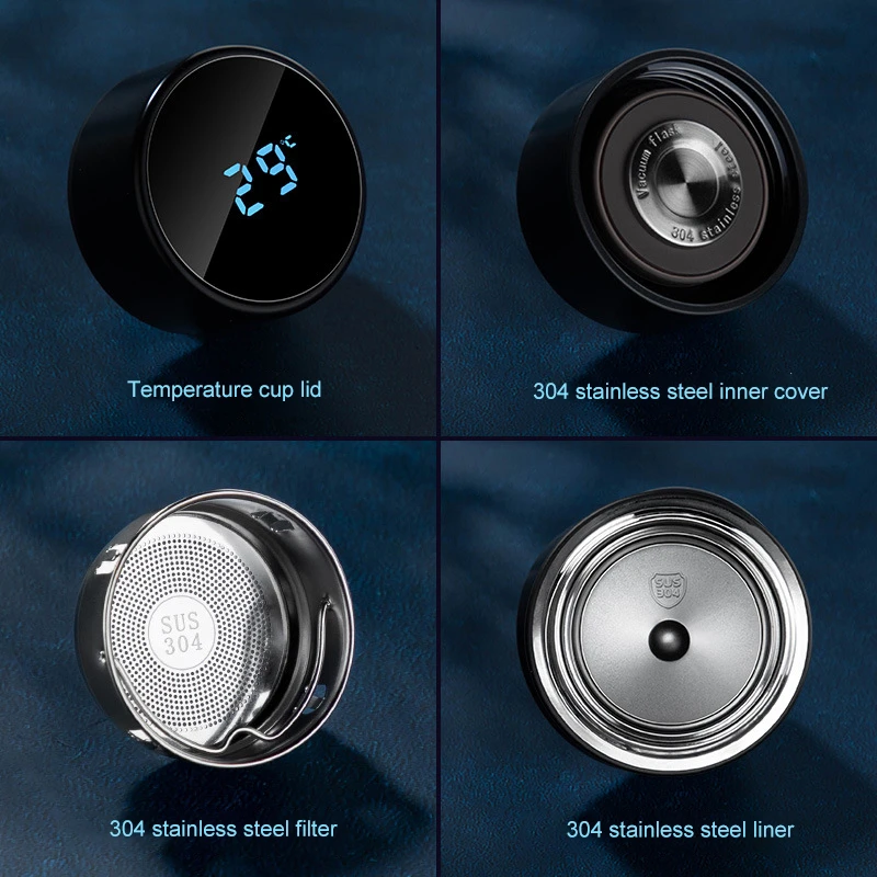 Интеллектуальный термос из нержавеющей стали бутылка с температурным дисплеем