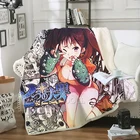 Карнавальный костюм в стиле аниме; Семь смертных грехов; 3D принт двух уровней плотное детское одеяло для взрослых для кровати, гостинной и Портативный Harajuku броски Одеяло