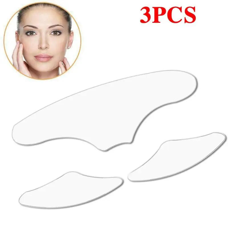 

3Pcs/Set Women Skin Care Anti Eye Chin Grade Invisible Lifting Reusable Silicone Medical Face Pads Pads Overni U9W8