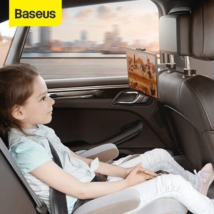 baseus car seat rear phone holder tablet phone car rear pillow phone stand headrest mount bracket for phone tablet 4 7 12 3 inch free global shipping