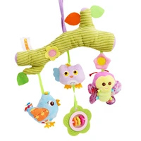 baby plush toys owl bird cartoon animal stuff doll toys infant toddler early educational rattle bed stroller hanging toys gifts