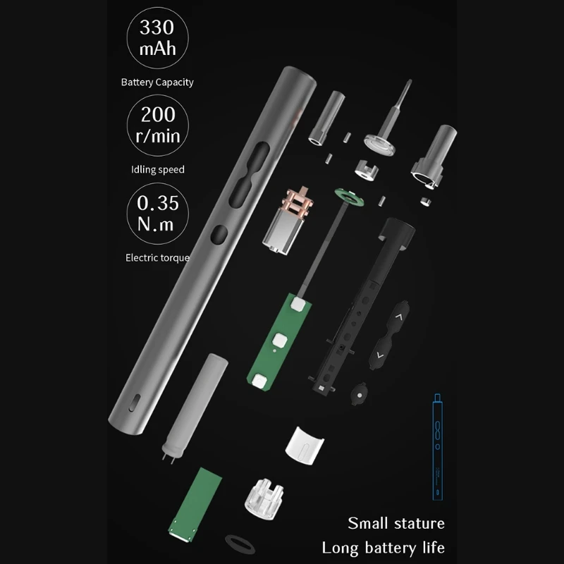 

Precision Electric Screwdriver Set for Phone Laptop Magnetic Multifuctional Screwdriver with LED Light Lithium Battery