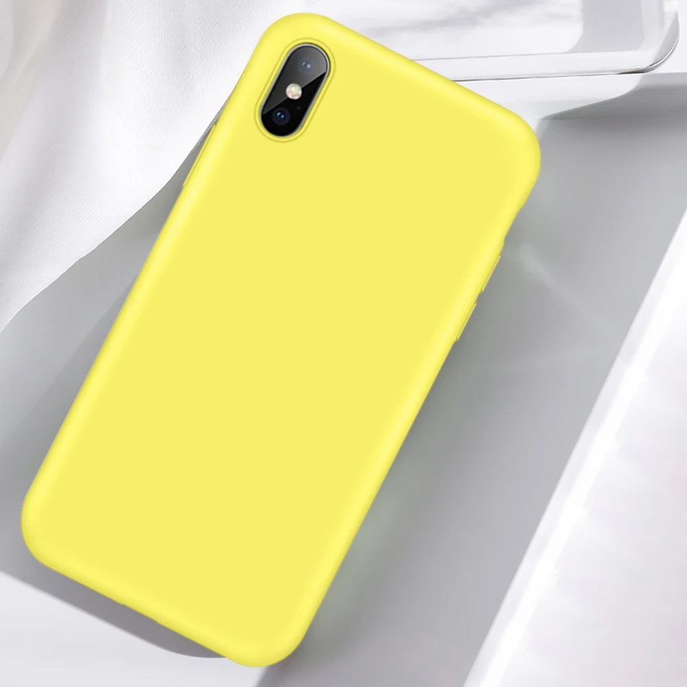 06 Жидкий силиконовый 360 Полный Чехол для iPhone 6 6S Plus X мягкий для iPhone 8 7 Чехол для iPhone 7 8 Plus X XR XS Max чехол Fundas - Цвет: 06