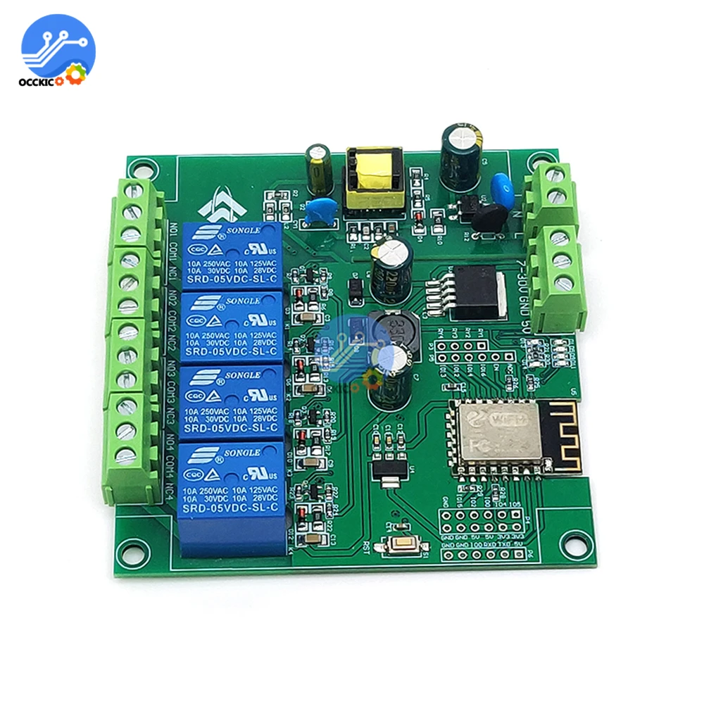 5V/8 80V источника питания ESP8266 WI FI двойной 2/4 канальный релейный модуль ESP 12F Совет по