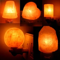himalayan salt lamp natural crystal hand carved warm white night light home decor air purifying release negative ions euus plug