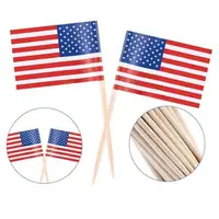 100pcs/set UK American Toothpicks Flag Cupcake Toppers Baking Cake Decor Party Decoration Supplies LX1569