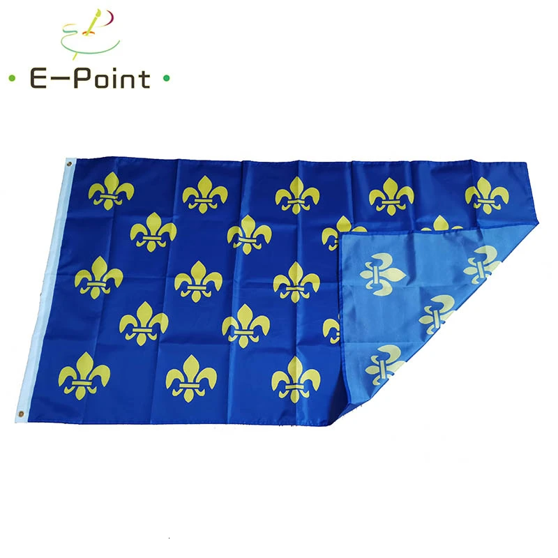 Флаг во французском королевском гербе до 1376 размер 2 фута * 3 (60*90 см) 5 футов (90*150