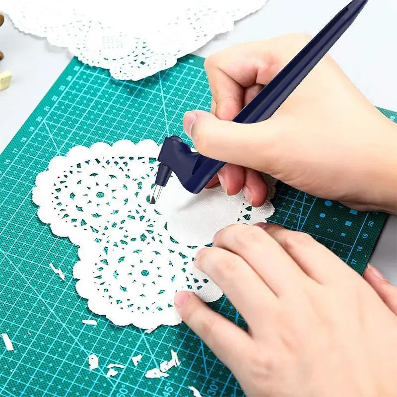 

Craft Cutting Tools Rotary Paper Jam Pattern Carving Knife Leather Fabric Sculpture With Engraving Edition Cutter Patchwork Tool