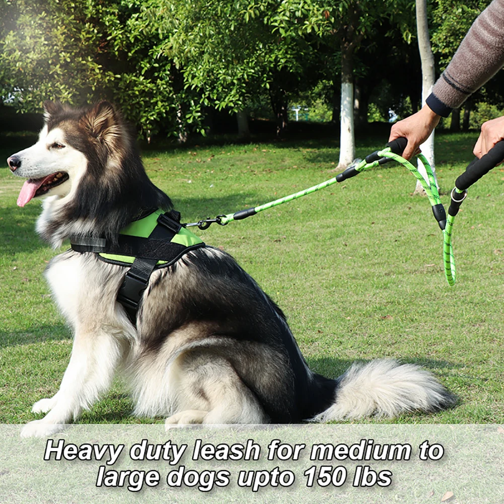 

New Double Handle Dog Leash Sturdy Harness Dog Leash with Comfortable Padded Reflective Pet Dog Rope for Large Dog Small Puppy