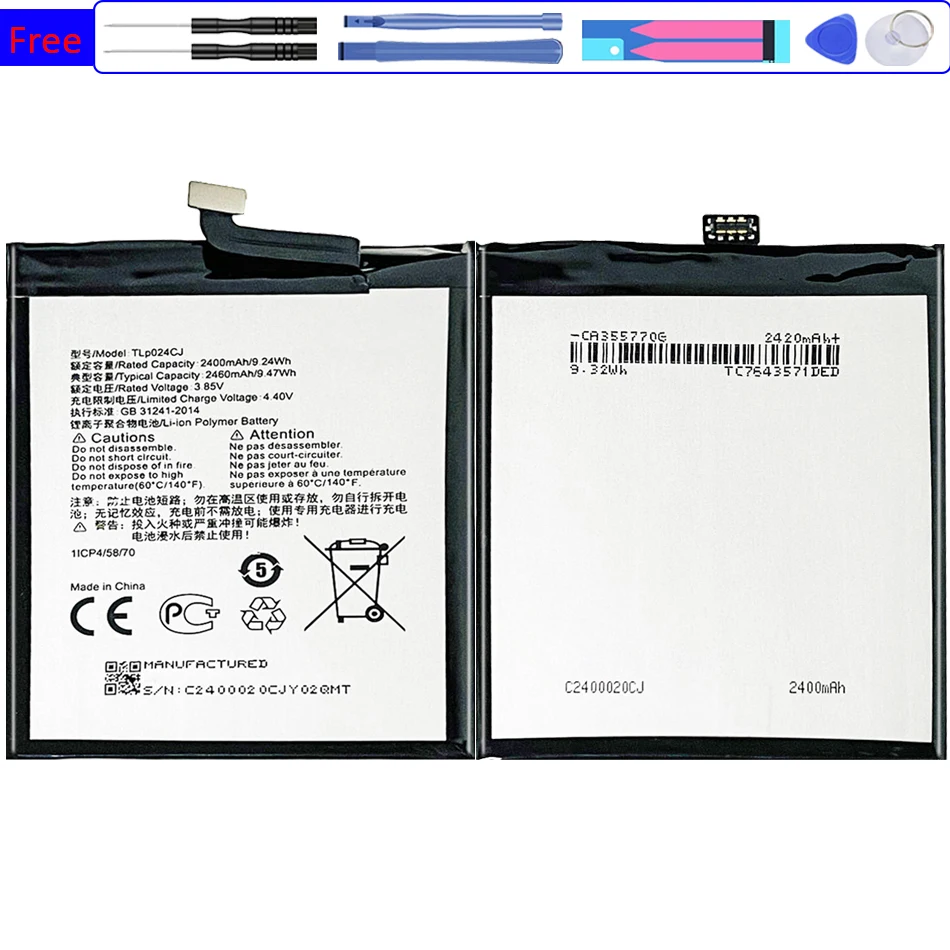 

Аккумулятор TLP024C1/TLP024CJ 2400 мАч для смартфонов Alcatel A3