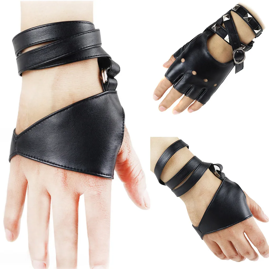 Dacing Перчатки Нескользящая Перчатка на ладонь вечерние Косплей ПВХ кожаный