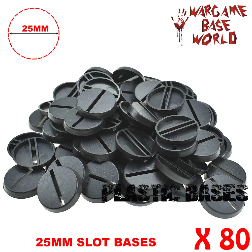 Игровые миниатюры 80x25 мм круглые пластиковые слоты|plastic base|plastic round base25mm bases |