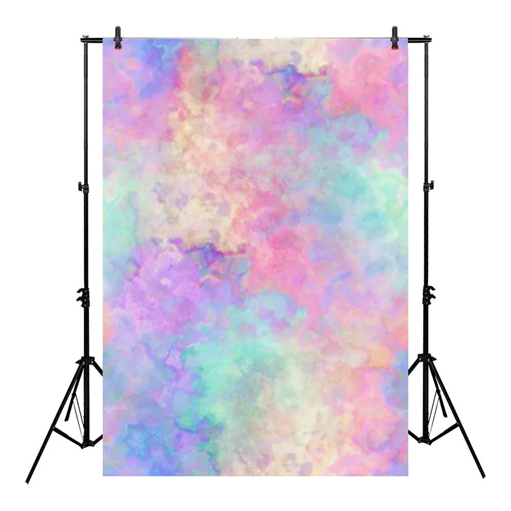 Abstract Watercolor Photography Backdrop for Photo Studio Photocall Rainbow Graffiti Background Cloud Newborn Baby Backdrops | Электроника