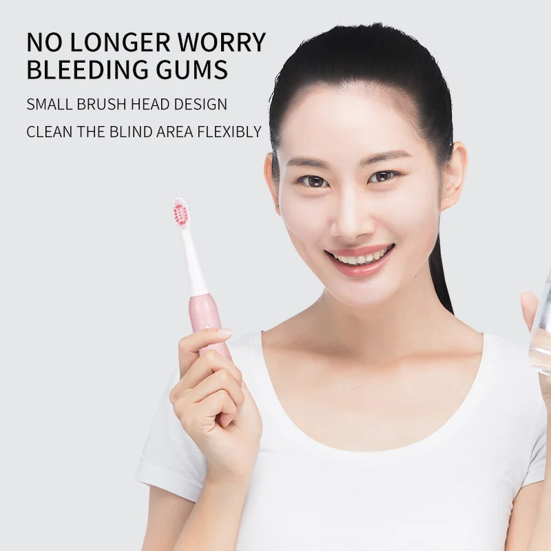 Мощная ультра звуковая электрическая зубная щетка USB зарядка перезаряжаемая