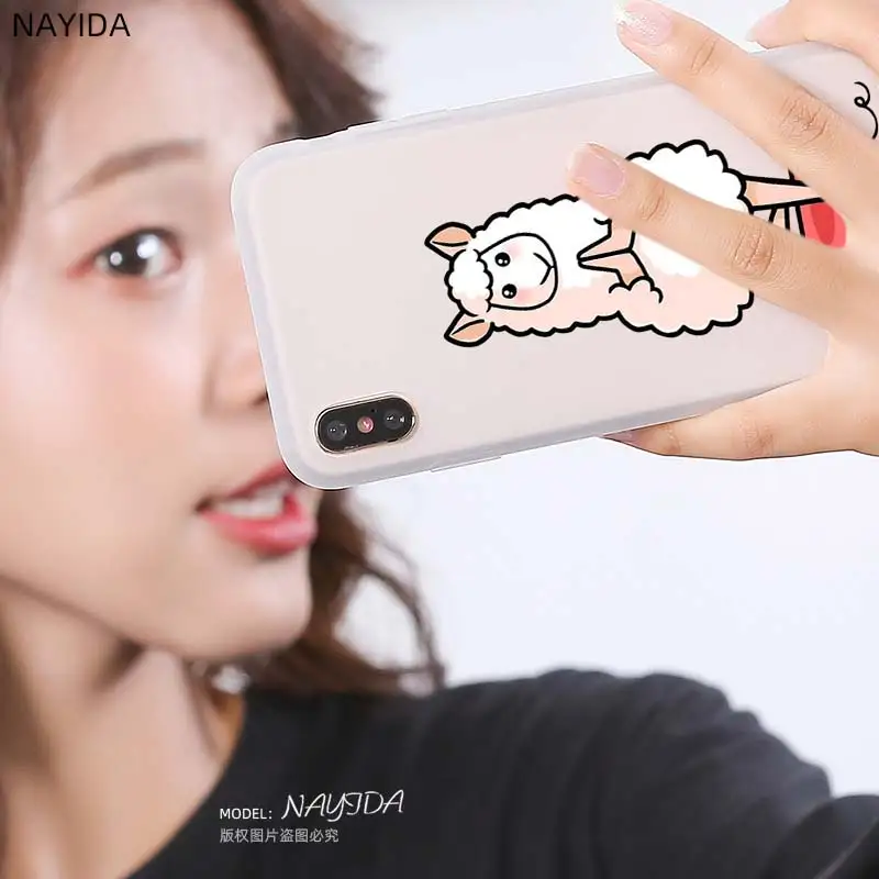 Мягкий силиконовый чехол для Xiaomi Redmi 9a 8a 7a 6a 5a 4a 9at 9Prime 9 8 7 6 5 K20Pro с ламой-альпакой |