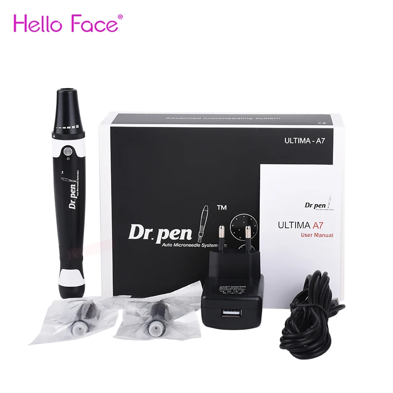 New Dr. Pen A7 Derma Pen Facial Care Massager Auto Mcro Needle Cartridges Pen Wired Microneedling System