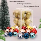 12 шт.коркоркоркор. золотые розовые шампанские красные металлические рождественские шары Декор Рождественские елочные шары Рождественский Декор для дома Рождество Новогодний подарок