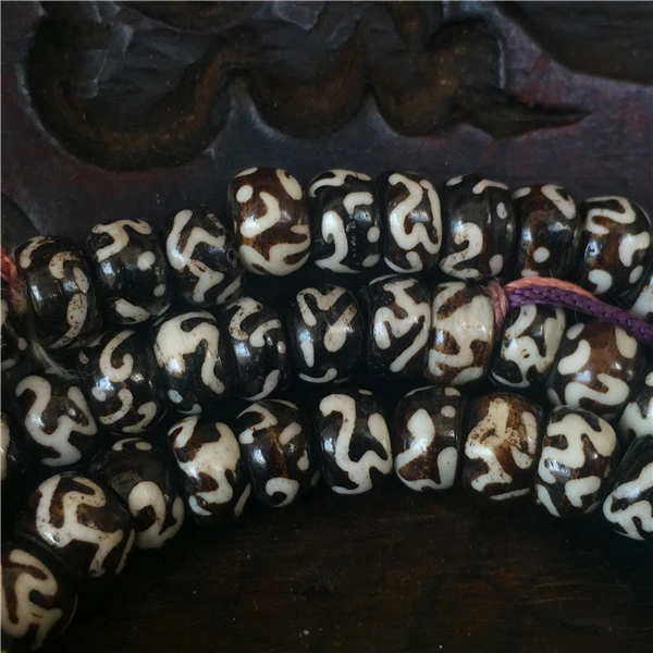 8 мм Тибетский буддизм 108 кость мантра Ом Мани Падме ГУМ молитва шарик Мала