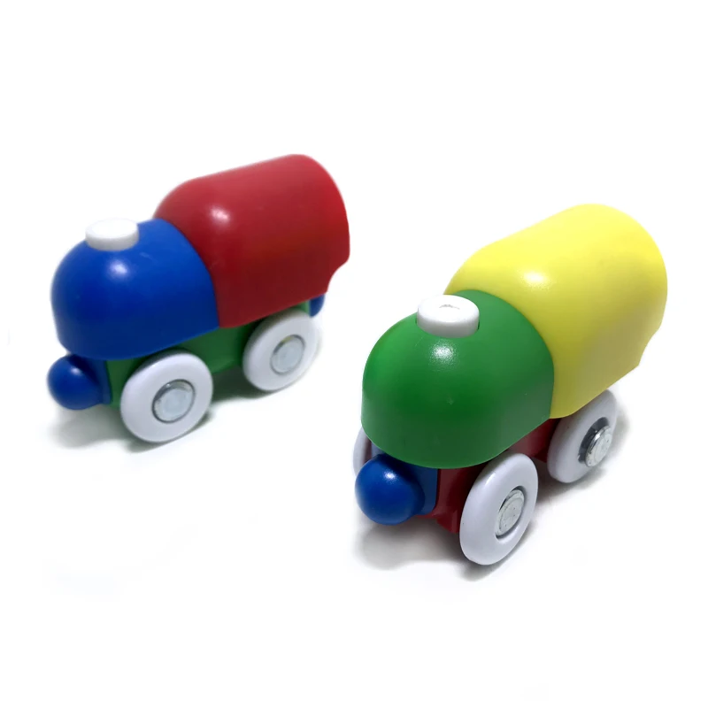 Магнитный поезд совместим с деревянными дорожками Детские игрушечные магниты