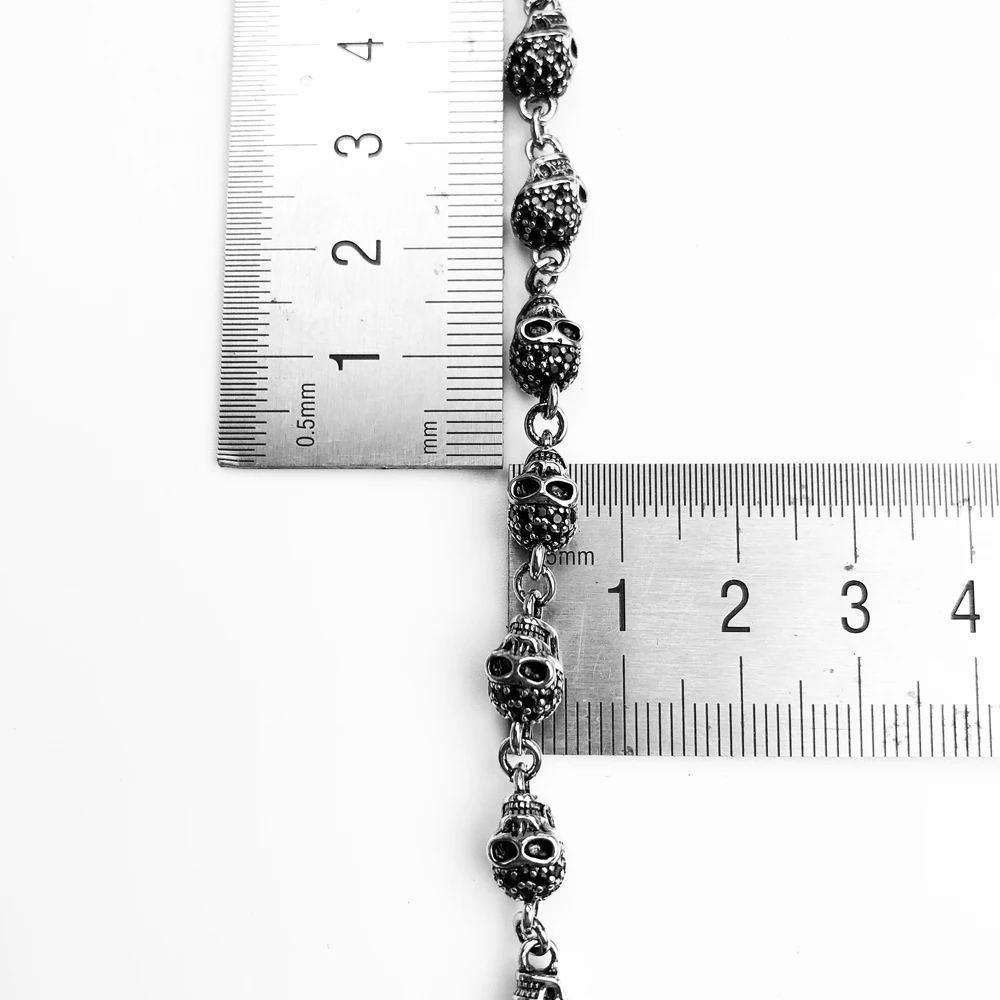 Link Bracelet Skulls Pave 2019 Fashion Jewelry 925 Sterling Silver Unisex Filigree Gift For Men Women Give Mysterious Aura | Украшения и
