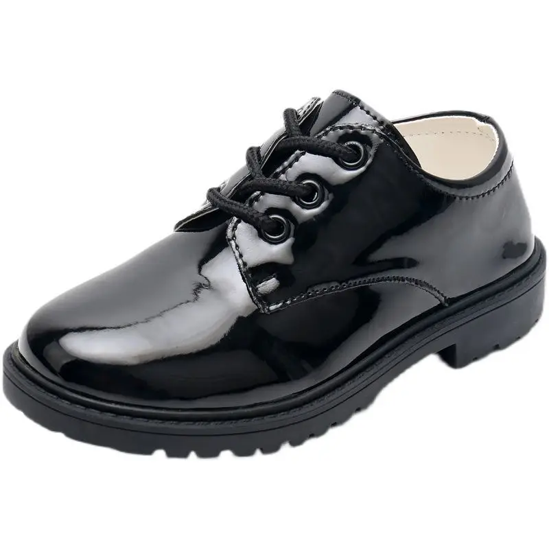 Обувь из искусственной кожи для мальчиков обувь на плоской подошве платье