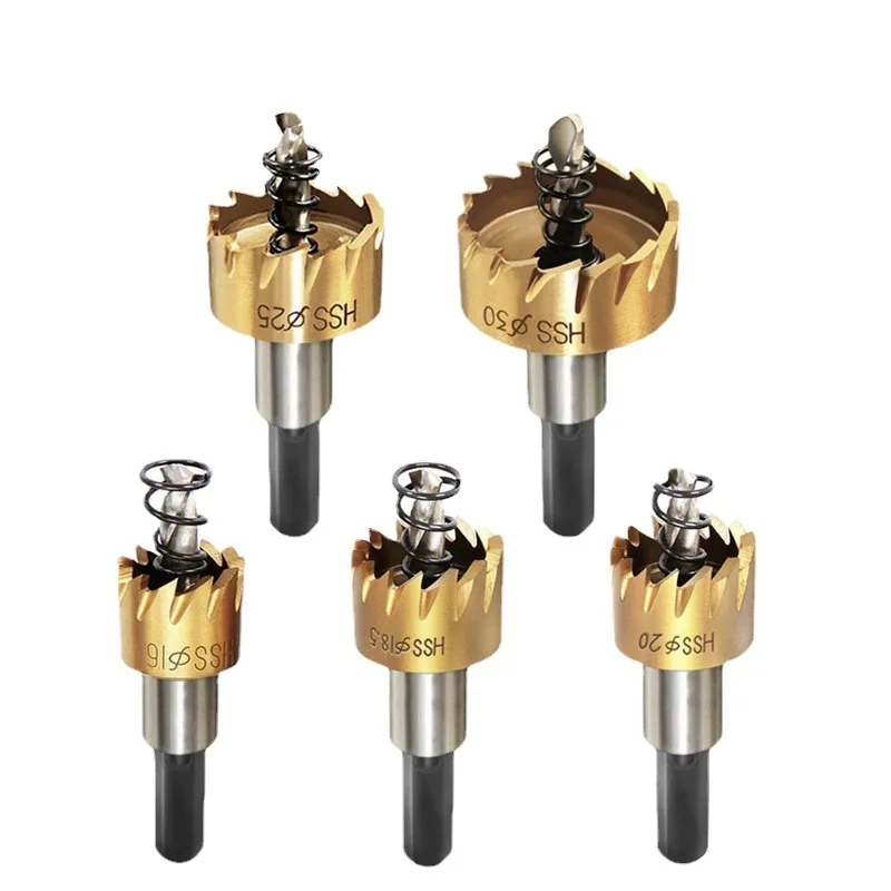 

Jingteng титановый 5 шт. высокоскоростной стальной отверстие, Набор отверстий из нержавеющей стали, железная пластина, металлическое сверло, ап...