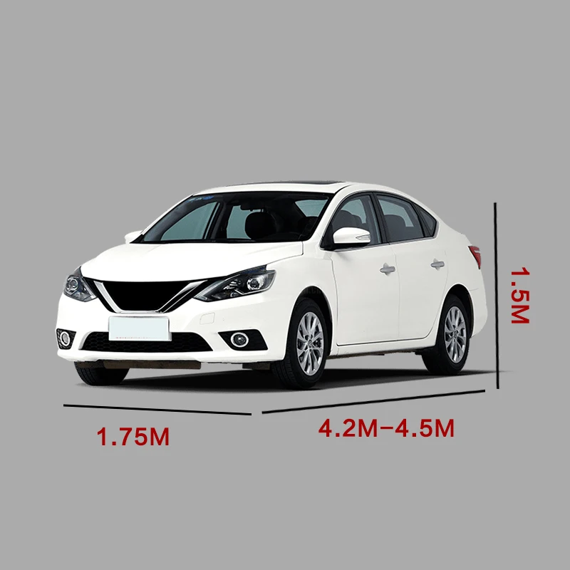 

Universal Full Car Covers Snow Ice Dust Sun UV Shade Cover Foldable Light Silver Size S-XXL Auto Car Outdoor Protector Cover