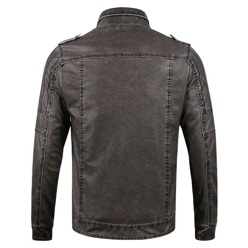 

Autumn Winter Faux Leather Jacket Men Motorcycle Mens Leather Jackets Coats Thick Warm Winter Jackets For Men