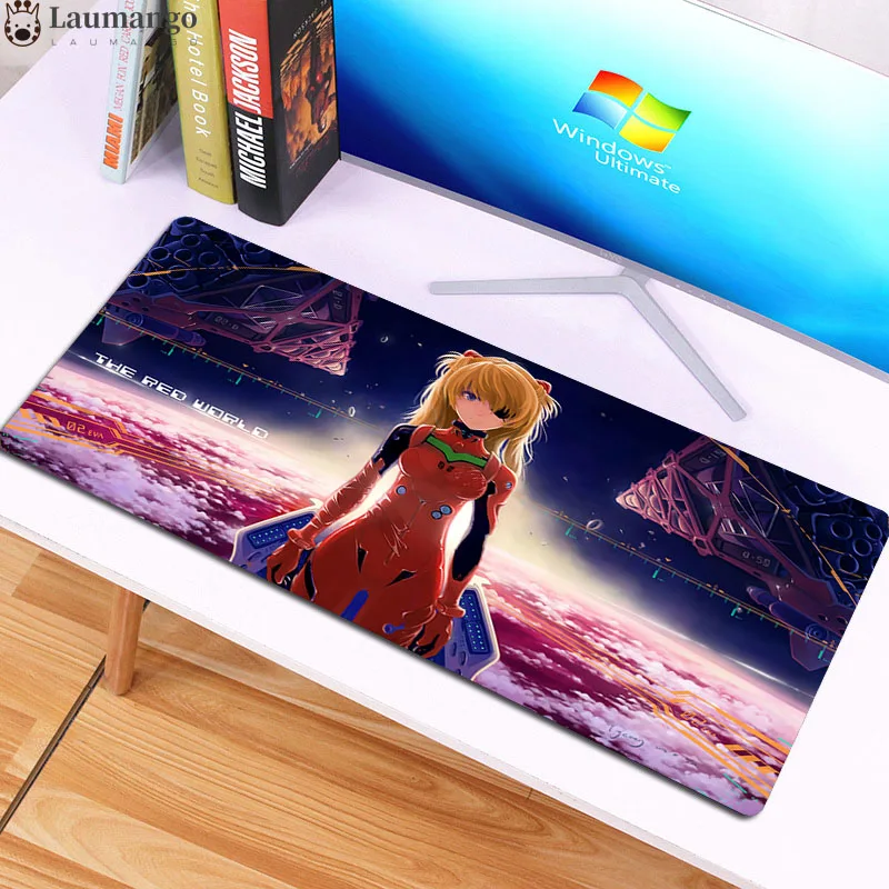 

Large Mouse pad PC Computer evangelion Gamer Mousepad Desk Mat Locking Edge for CS GO gamer LOL Dota XXL Rug gaming accessories