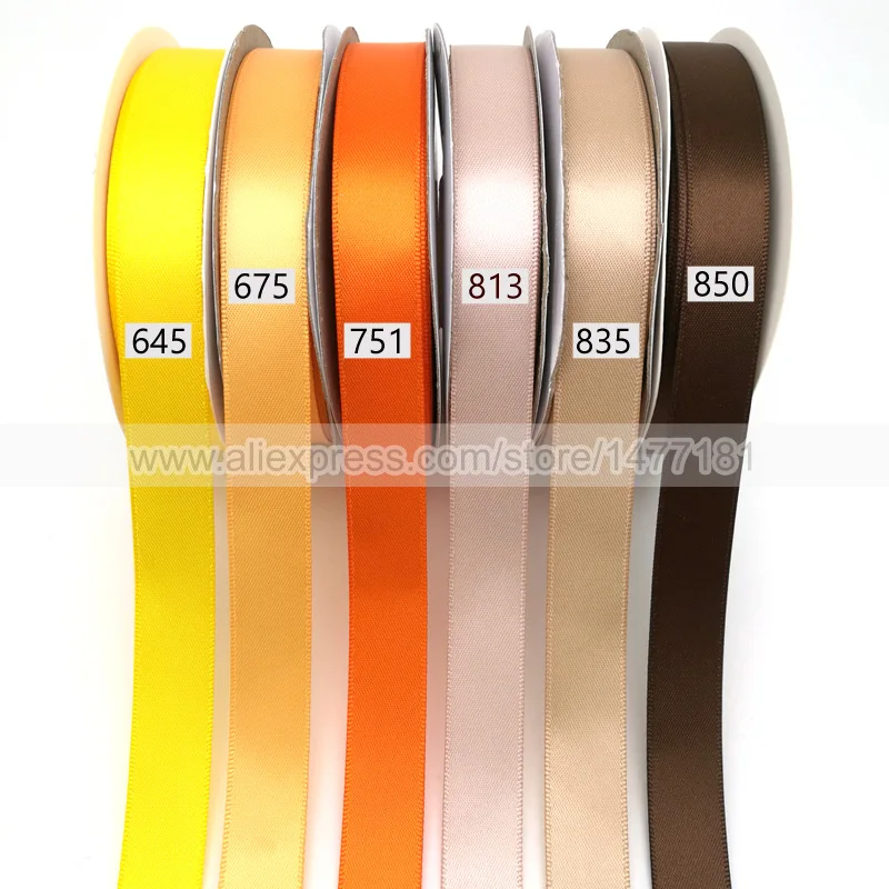 (25 ярдов) 5/8 дюйма 16 мм двухсторонняя атласная лента высокого качества из 100%