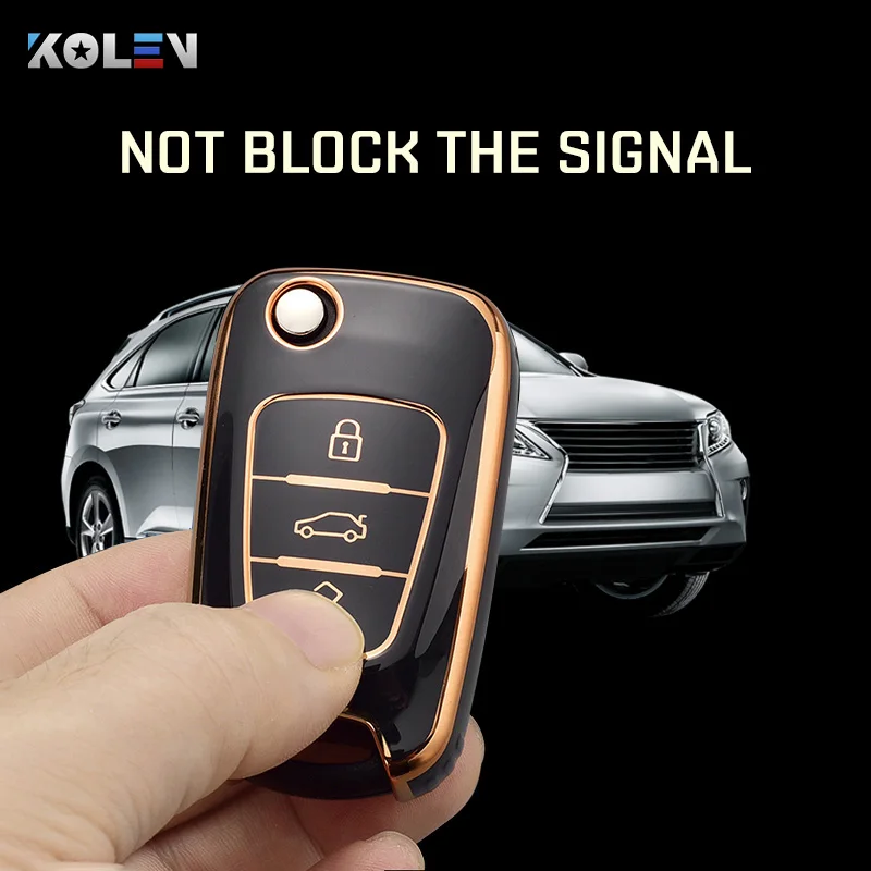 Модный автомобильный флип-чехол из ТПУ для KIA Rio 3 Soul Optima Ceed K2 Cerato Sportage Hyundai Elantra Accent