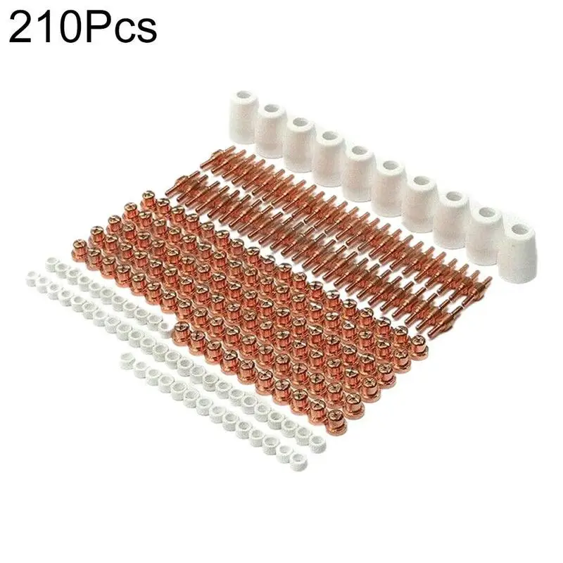 

210Pcs Ion Cutting Machine Accessories ESAB PT31/Wenzhou 2100PCS Electrode Accessories Durable 40 Plasma Set Nozzle R7O3