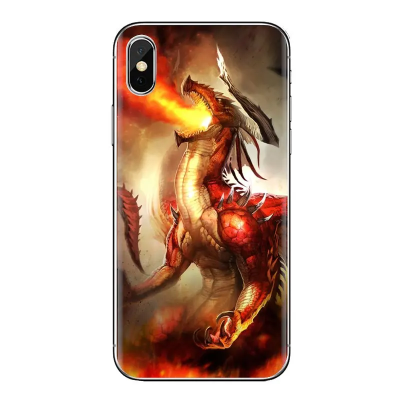 Чехол из термопластичного полиуретана дракон изображения для iPhone XS Max XR X 4 4S 5 5S 5C SE