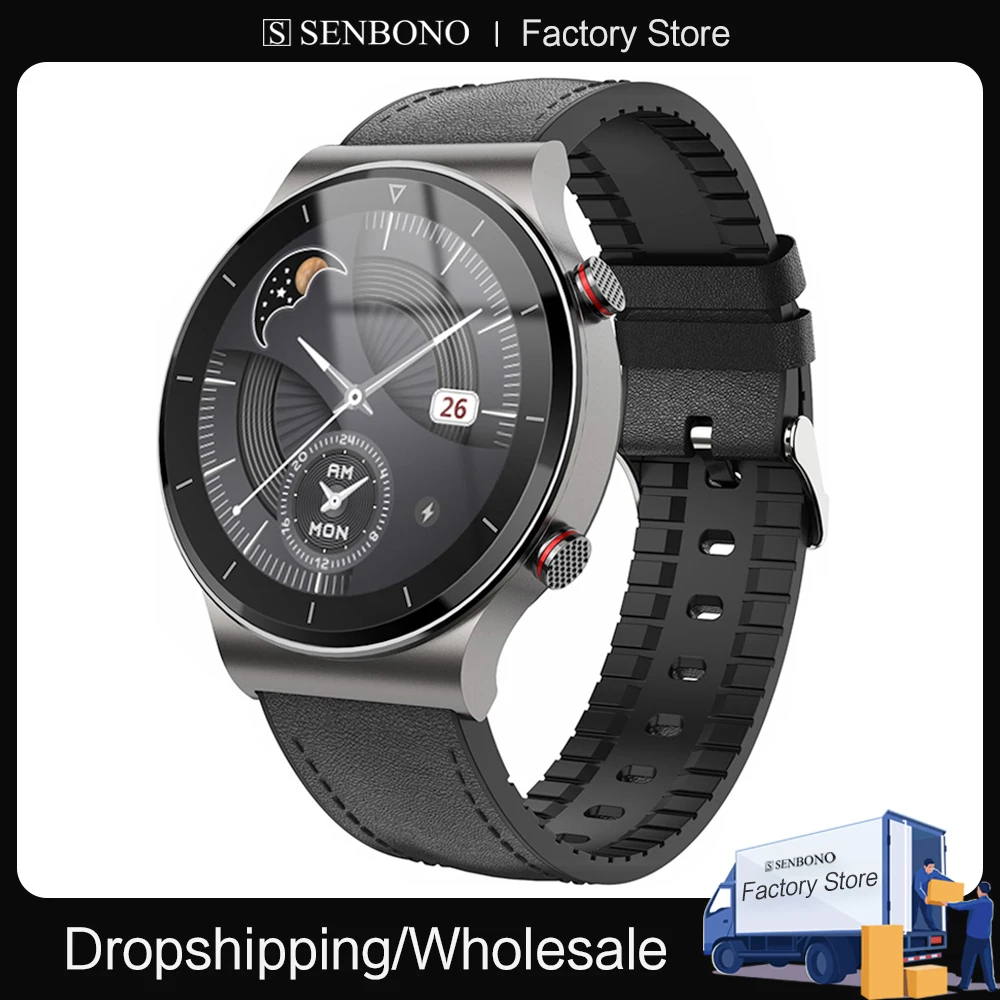 

Смарт-часы SENBONO для мужчин и женщин, спортивный фитнес-трекер с функцией ответа на звонки, с функцией отслеживания движения, для Android и Ios